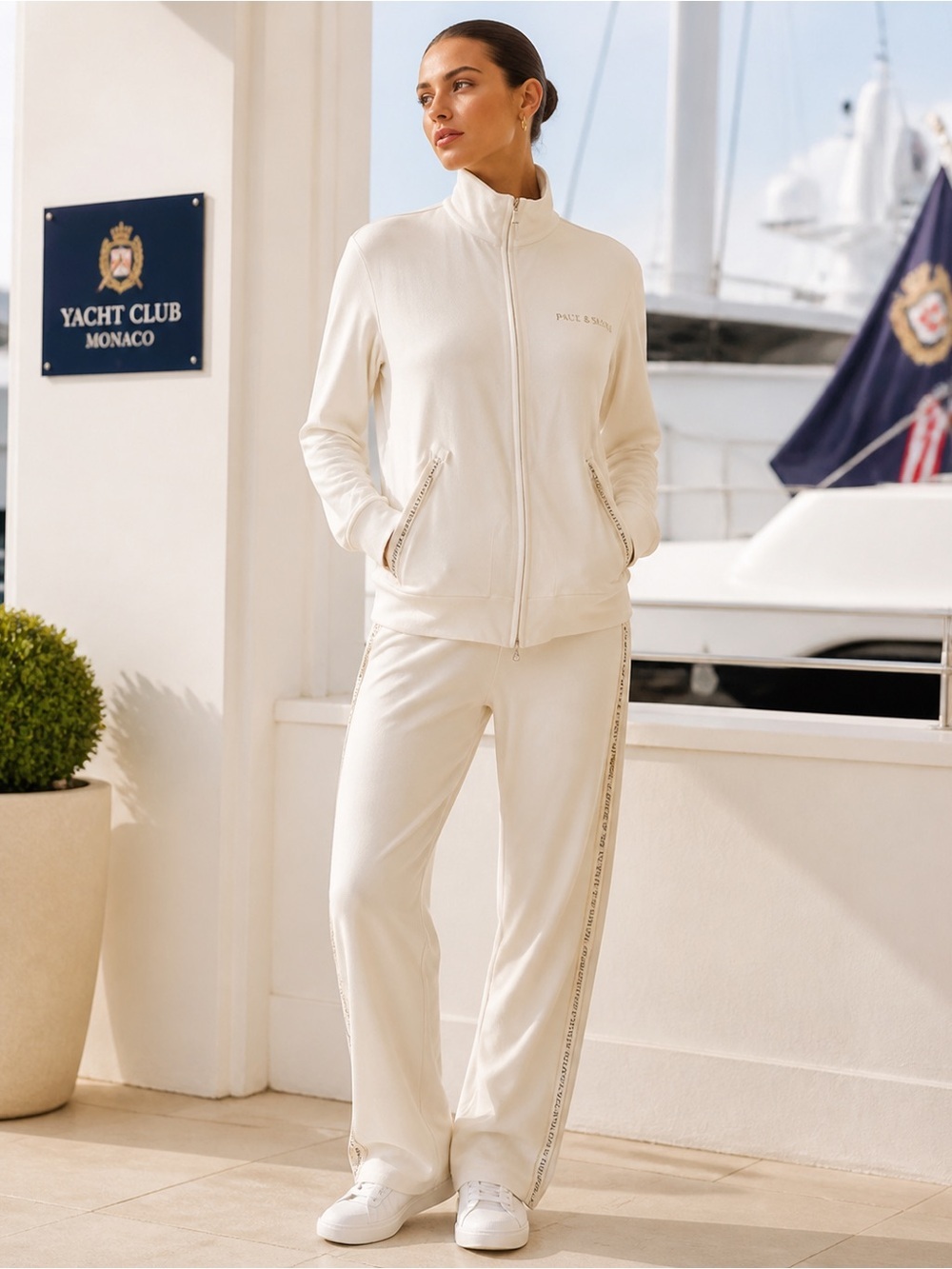 Paul & Shark Yachting Track Suit with Embellished Details Rare NWOT